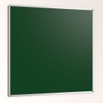 Langwandtafel, Stahlemaille grün, mit Kreideablage, 100x100 cm HxB 